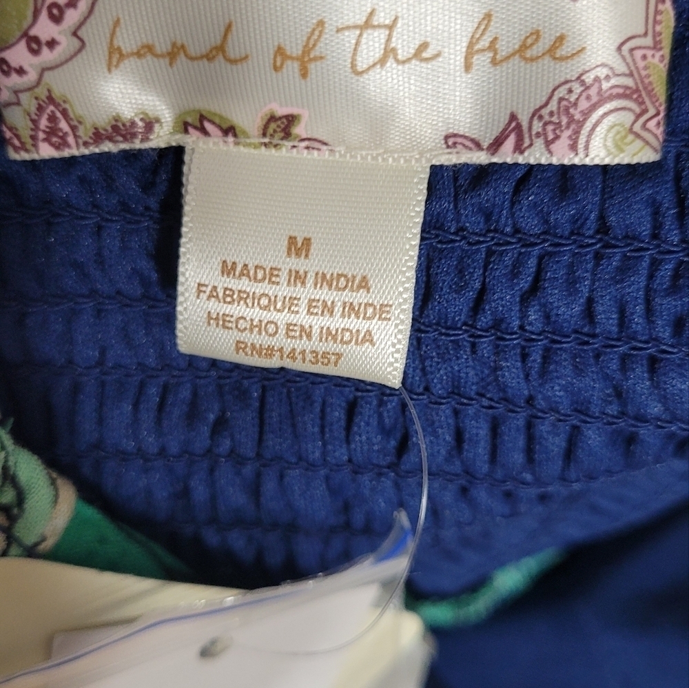 Band of the Free Tropical Floral Flowy Halter Top Boho - Picture 6 of 6